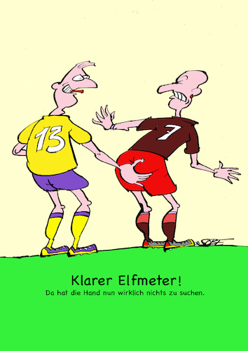 Cartoon: Elfmeter (medium) by sobecartoons tagged hand,foul,elfmeter,fußball,strafraum,hand,foul,elfmeter,fußball,strafraum