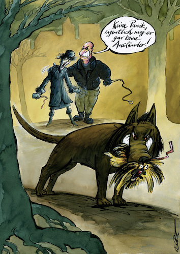 Cartoon: Jagdtrieb (medium) by sobecartoons tagged führer,und,halter,sind,nicht,einer,meinung,führer,und,halter,sind,nicht,einer,meinung