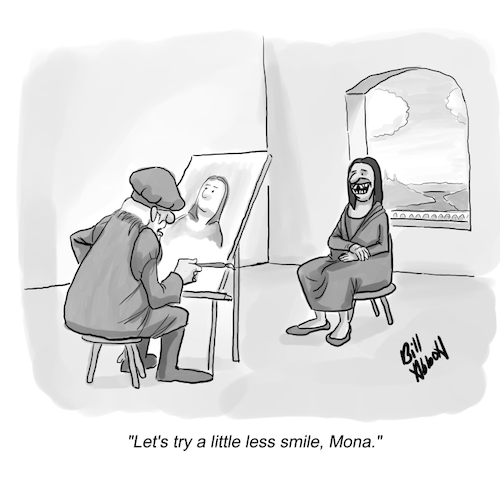 Cartoon: Mona Lisa (medium) by Billcartoons tagged mona,lisa,davinci,paintings,painters,renaissance,art,classics