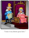 Cartoon: Throne (small) by Billcartoons tagged king,queen,royals,throne,royalty,husband,wife,marriage,romance,romantic,love