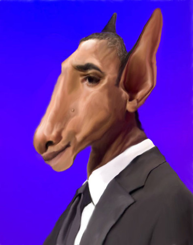Cartoon: Obama The Democrat (medium) by wildcaricature tagged obama