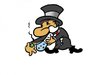 Cartoon: Bong Smokin Monopoly Man (small) by cartoonistthedave tagged monopoly,man,bong