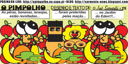 Cartoon: A Fruta do Eden (medium) by jose sarmento tagged fruta,do,eden