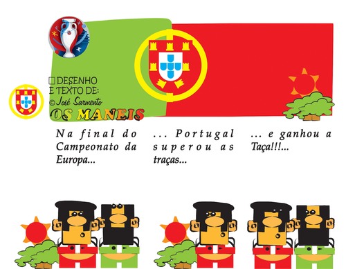 Cartoon: Portugal Campeao Europa 2016 (medium) by jose sarmento tagged portugal,campeao,europa,2016