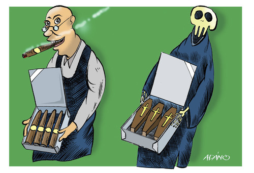 Cartoon: mayo 31 (medium) by adancartoons tagged adan,humor,tabaco