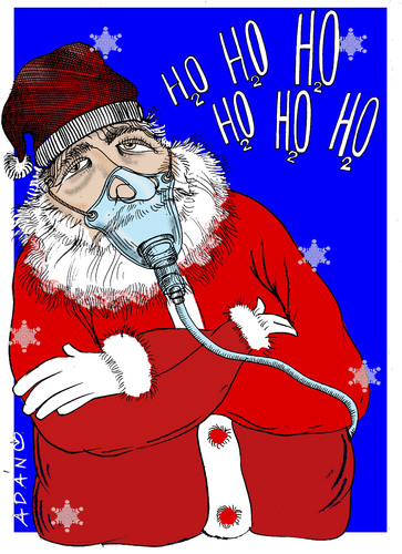 Cartoon: Santa Contaminacion (medium) by adancartoons tagged adan,navidad