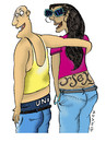 Cartoon: unisex tatoo (small) by adancartoons tagged adan,tatoo