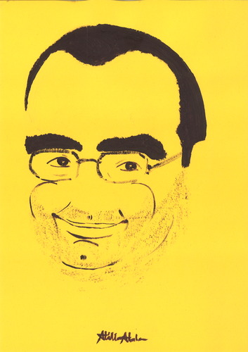 Cartoon: Mustafa Yildiz (medium) by Atilla Atala tagged turkey,cartoonist,portrait,caricatur,mustafa,yildiz