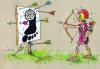 Cartoon: Achile target (small) by Liviu tagged target,heal,arrow,