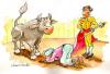Cartoon: holly cow (small) by Liviu tagged bull corrida indian 
