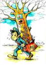 Cartoon: postman (small) by Liviu tagged tree,postman,message,