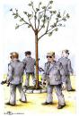 Cartoon: V.I.P. (small) by Liviu tagged plant,bodiguards,protect,tree,