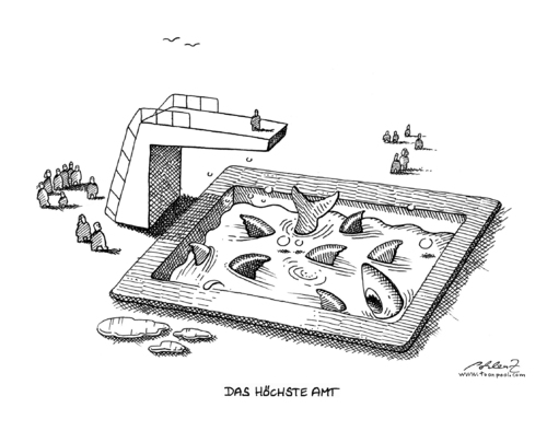 Cartoon: Amt (medium) by Pohlenz tagged bundespräsident