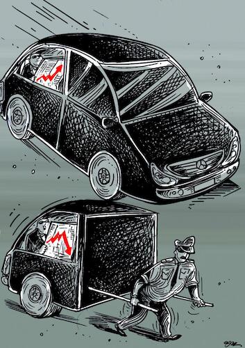 Cartoon: economic crisis (medium) by oguzgurel tagged economic,crisis