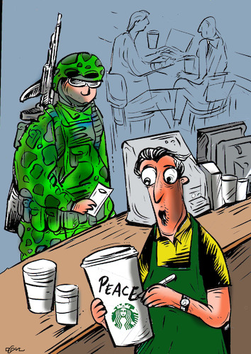 Cartoon: peace (medium) by oguzgurel tagged peace