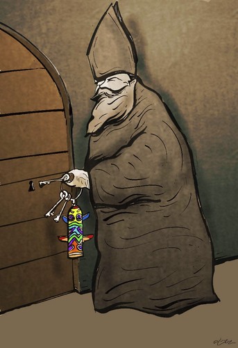 Cartoon: reverend (medium) by oguzgurel tagged humor