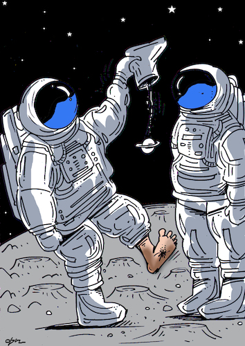 Cartoon: space (medium) by oguzgurel tagged space