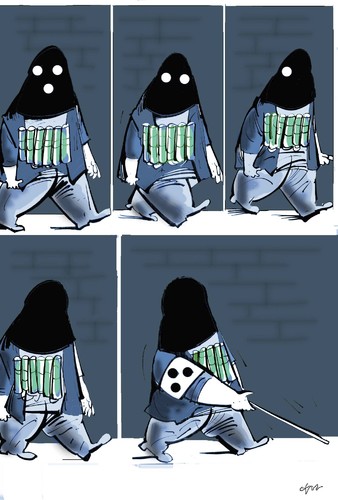Cartoon: terror (medium) by oguzgurel tagged humor