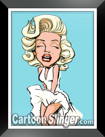 Cartoon: Marilyn Monroe Caricature (medium) by domarn tagged marilyn,monroe,caricature,cartoon,celebrity