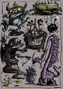 Cartoon: Monster Galerie Sketch (small) by norman100 tagged cartoon,monster,artbook,sketch,funny,norman,hundert