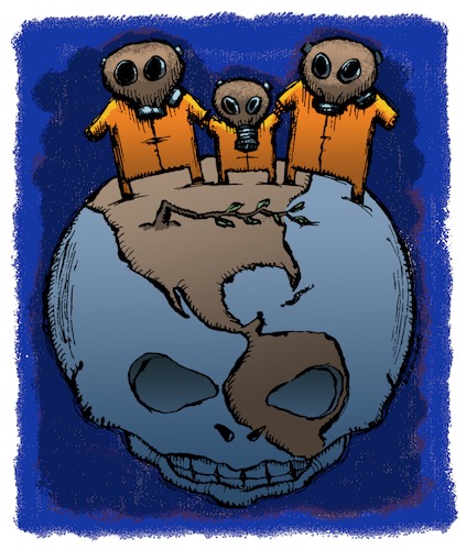 Cartoon: Dead Earth (medium) by dbaldinger tagged ecology,pollution,environment,earth,nature,ecology,pollution,environment,earth,nature
