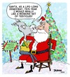 Cartoon: A Christmas Wish (small) by dbaldinger tagged santa claus donkey democratic party usa congress
