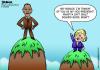 Cartoon: Barack And Hillary (small) by dbaldinger tagged barack,hillary,usa,president,election,