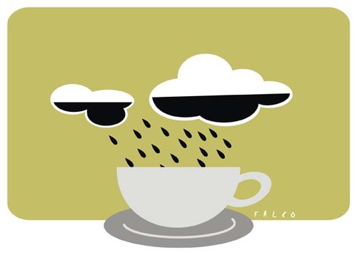 Cartoon: coffeerain (medium) by alexfalcocartoons tagged coffeerain
