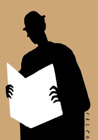 Cartoon: dark reader (medium) by alexfalcocartoons tagged dark,reader