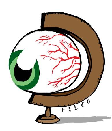 Cartoon: eyeplanet (medium) by alexfalcocartoons tagged eyeplanet