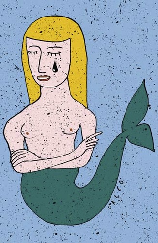 Cartoon: mermaid (medium) by alexfalcocartoons tagged mermaid