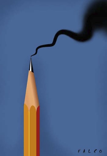 Cartoon: pencil (medium) by alexfalcocartoons tagged pencil