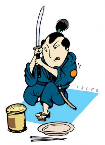 Cartoon: samurai (medium) by alexfalcocartoons tagged samurai