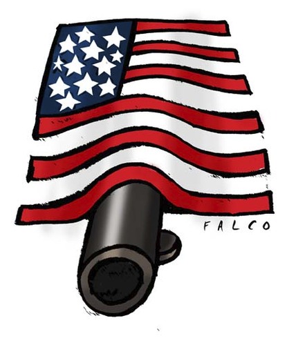Cartoon: USAweapon (medium) by alexfalcocartoons tagged usaweapon