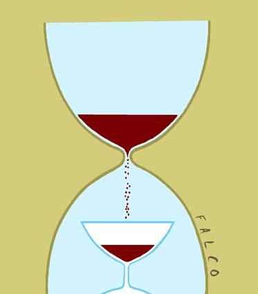 Cartoon: wine time (medium) by alexfalcocartoons tagged wine,time