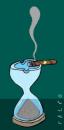 Cartoon: Cigar time (small) by alexfalcocartoons tagged cigar time sandglass smoking 