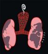Cartoon: contamination (small) by alexfalcocartoons tagged contamination lungs world smog 