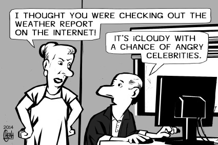 Cartoon: iCloud hack (medium) by sinann tagged icloud,hacking,celebrities,naked
