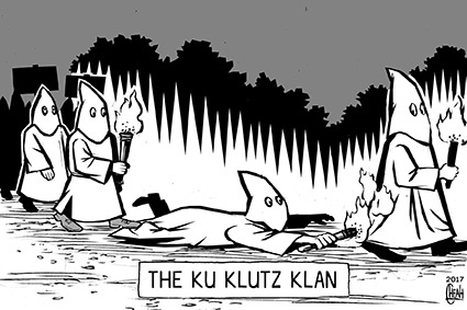 Cartoon: Ku Klutz Klan (medium) by sinann tagged ku,klutz,klan,kkk,klux