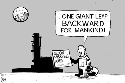Cartoon: Moon missions (medium) by sinann tagged moon,missions,axed,scrapped,one,giant,leap,mankind