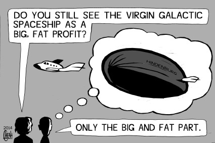 Cartoon: Virgin Spaceship (medium) by sinann tagged virgin,galactic,spaceship,profit,business