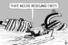 Cartoon: Italian cruise rescue (small) by sinann tagged italian,cruise,ship,costa,concordia,euro,rescue