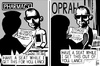 Cartoon: Lance Armstrong confession (small) by sinann tagged lance,armstrong,oprah,winfrey,confession,admission,steroid,dope