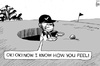Cartoon: Tiger in a hole (small) by sinann tagged tiger woods affairs golf hole ball