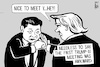 Cartoon: Trump Xi meeting (small) by sinann tagged donald,trump,xi,jinping