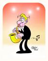 Cartoon: Oops...! (small) by Salas tagged music saxo surprise 