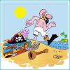 Cartoon: Pirate (small) by Salas tagged pirate,caribbean,sea,ocean,swim