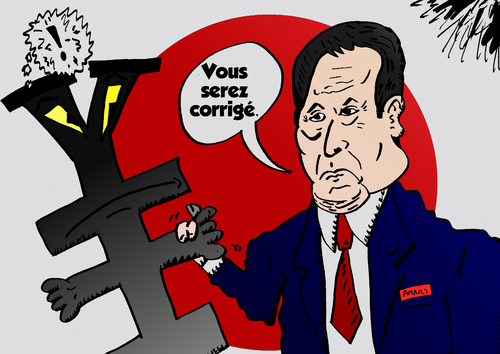 Cartoon: Ministre AMARI et JPY comique (medium) by BinaryOptions tagged optionsclick,option,binaire,options,binaires,amari,ministre,news,infos,nouvelles,actualites,caricature,politique,banque,japon,japonais,jpy,yen,trading,bat,bras,trader,finance,monnaie,fiscale,monnaitaire