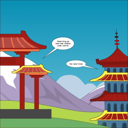 Cartoon: The JPY Pagoda chat (medium) by BinaryOptions tagged binary,option,options,trade,trader,trading,pagoda,japanese,yen,jpy,currency,forex,currencies,news,editorial,cartoon,webcomic,optionsclick,satire