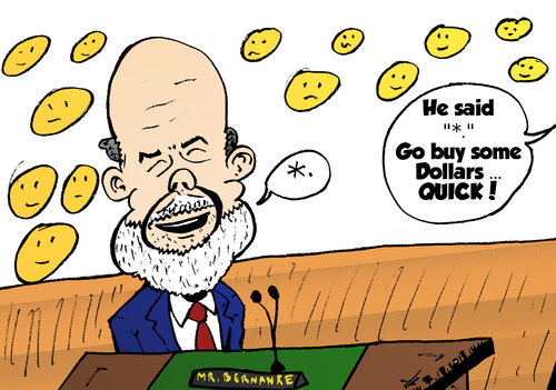 Cartoon: When Chairman Bernanke Talks (medium) by BinaryOptions tagged bernanke,chairman,federal,fed,policy,monetary,binary,option,options,trade,investing,money,optionsclick,editorial,cartoon,caricature,political,business,news